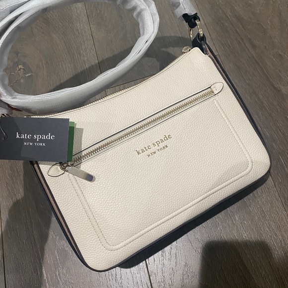 NEW! Kate Spade ♠️ Hudson Colorblocked Pebbled Leather Crossbody - Picture 7 of 8